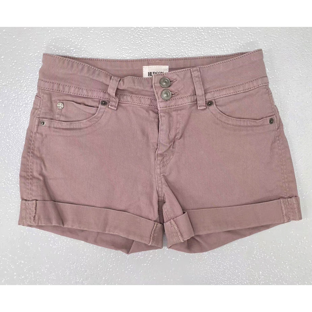 Hudson Women’s Ruby Denim Shorts Ruby Size 26 Mid Thigh Color Pale Pink